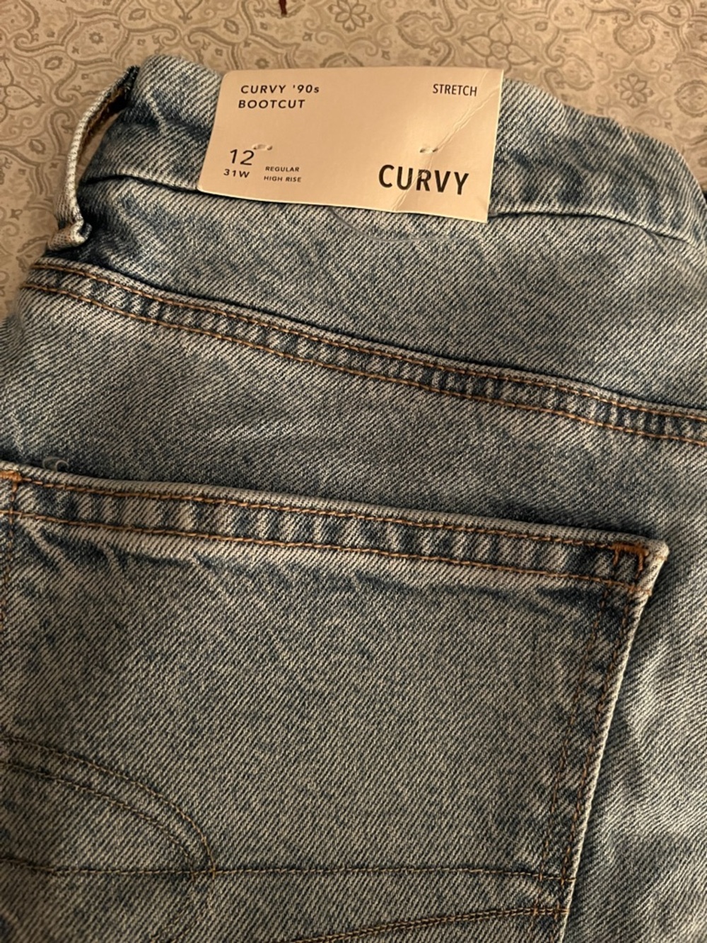 NWT American Eagle Outfitters Women's Curvy  Wide Split Flare Jeans Size 12